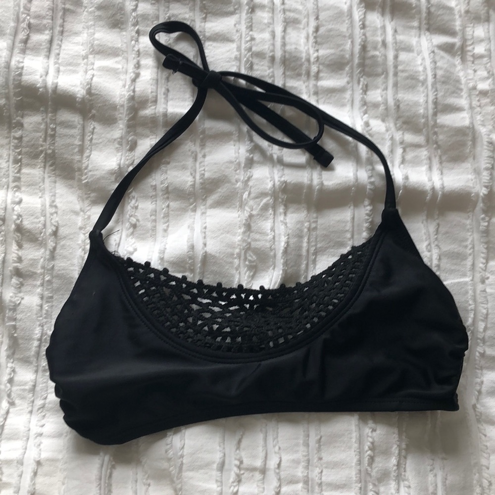 Xhilaration black crochet bikini top!!